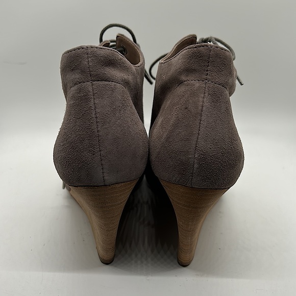 Belle Sigerson Morrison Light Gray Suede Wedge Ankle Booties Boots *Sz 8.5*🌸🌸 - Picture 6 of 8